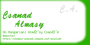 csanad almasy business card